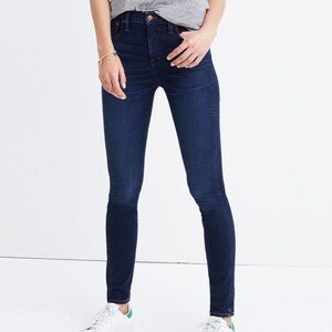 NWOT Madewell 10” High-Rise Dark Wash Skinny Jeans